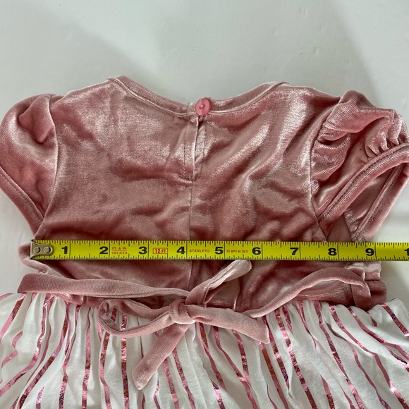 Toddler Girl Youngland Velvet Pleated Skirt Dress - Picture 11 of 16